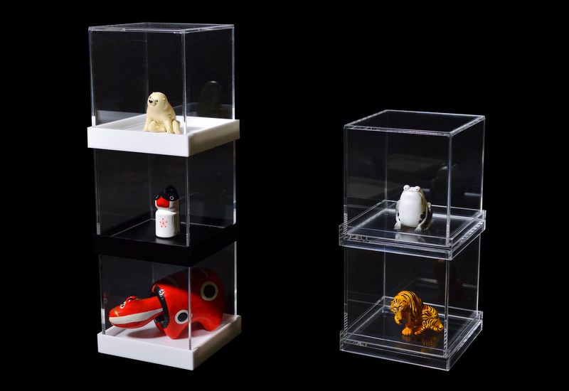 スタック式3mmアクリル製ショーケース（セミオーダーサイズ）-サイン