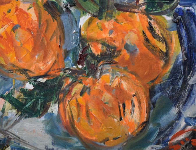 木田金次郎「蜜柑」油絵・F4号 絵画買取・販売の小竹美術