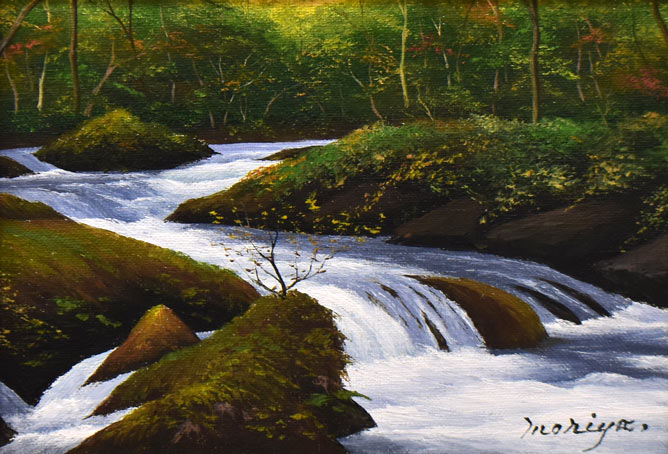 秋の奥入瀬（青森県上北郡十和田湖町） 絵画買取・販売の小竹美術