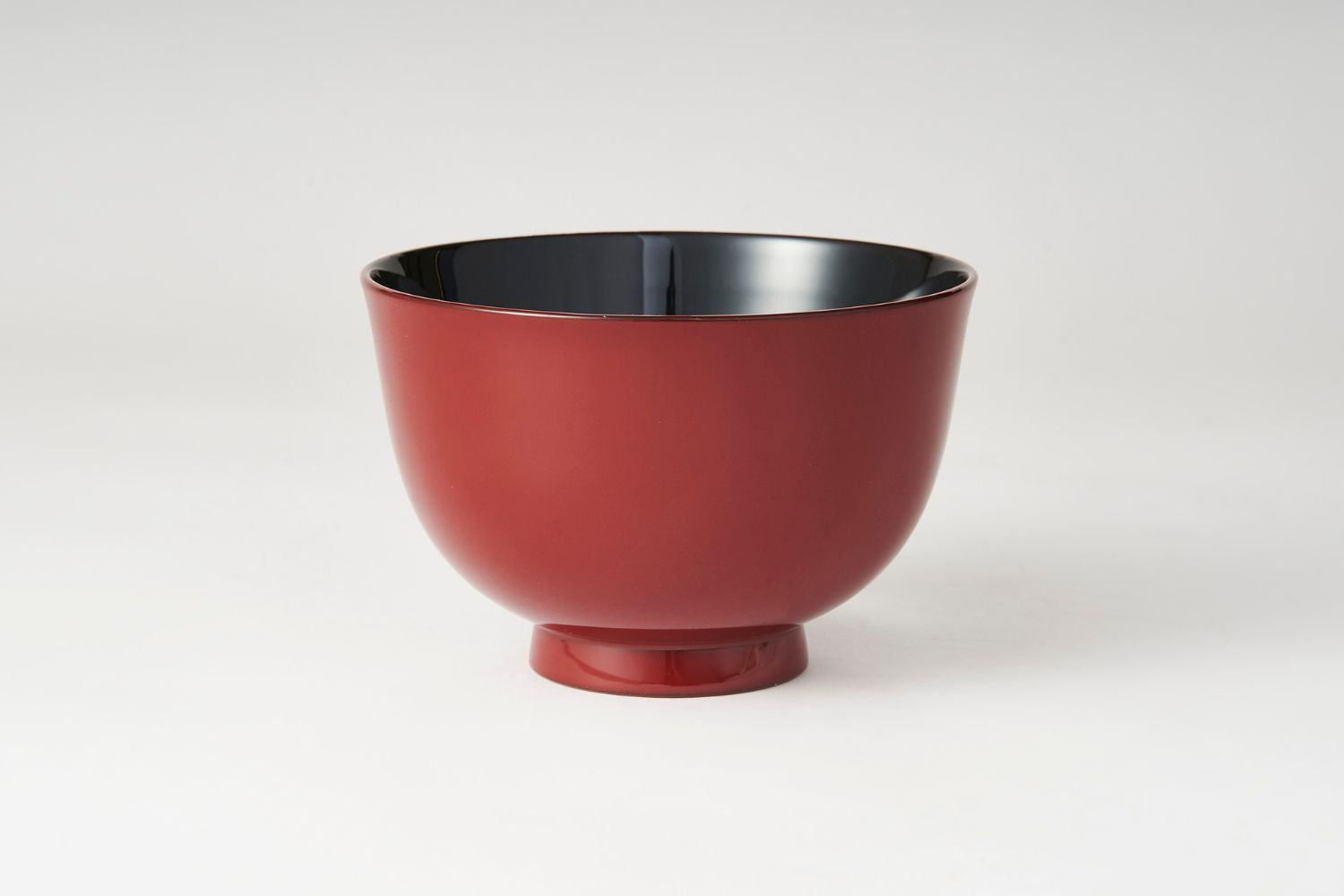 越前 食洗機対応 羽反汁椀 朱内黒 – 漆器 高翆