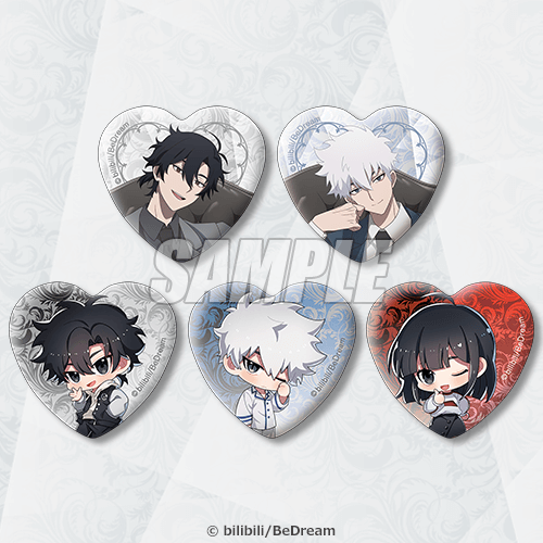時光代理人 くじ引き堂 おまけ ハート型缶バッジ リン SD 7個セット