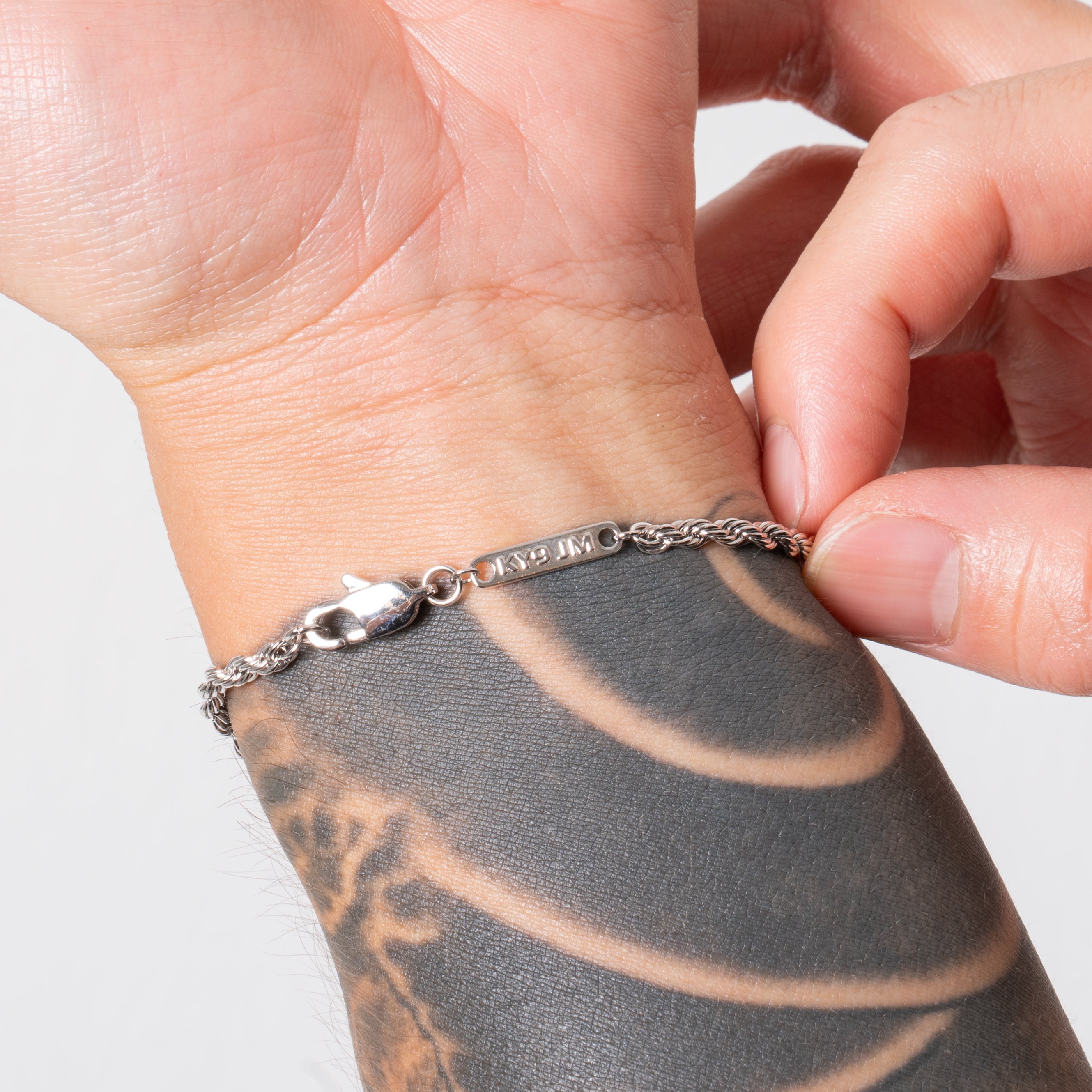 Rope Bracelet 3mm (Silver) – KY9 JM