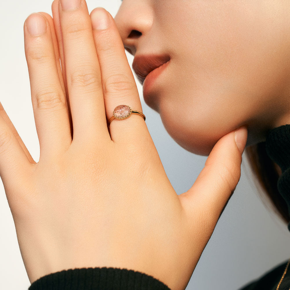 受注生産】SV925 ストロベリークォーツ リング ｜96-2409 – L&Co.