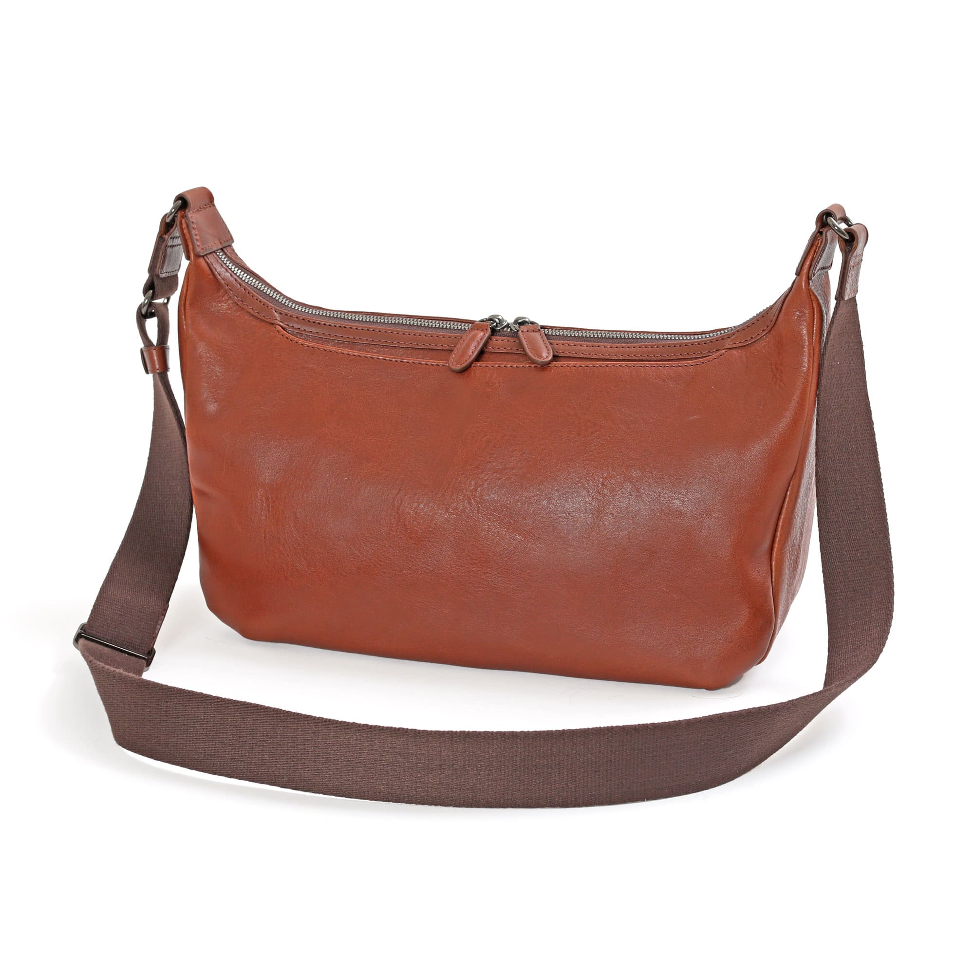 本革 ショルダーバッグ メンズ レディース イタリアンレザー 半月型 M