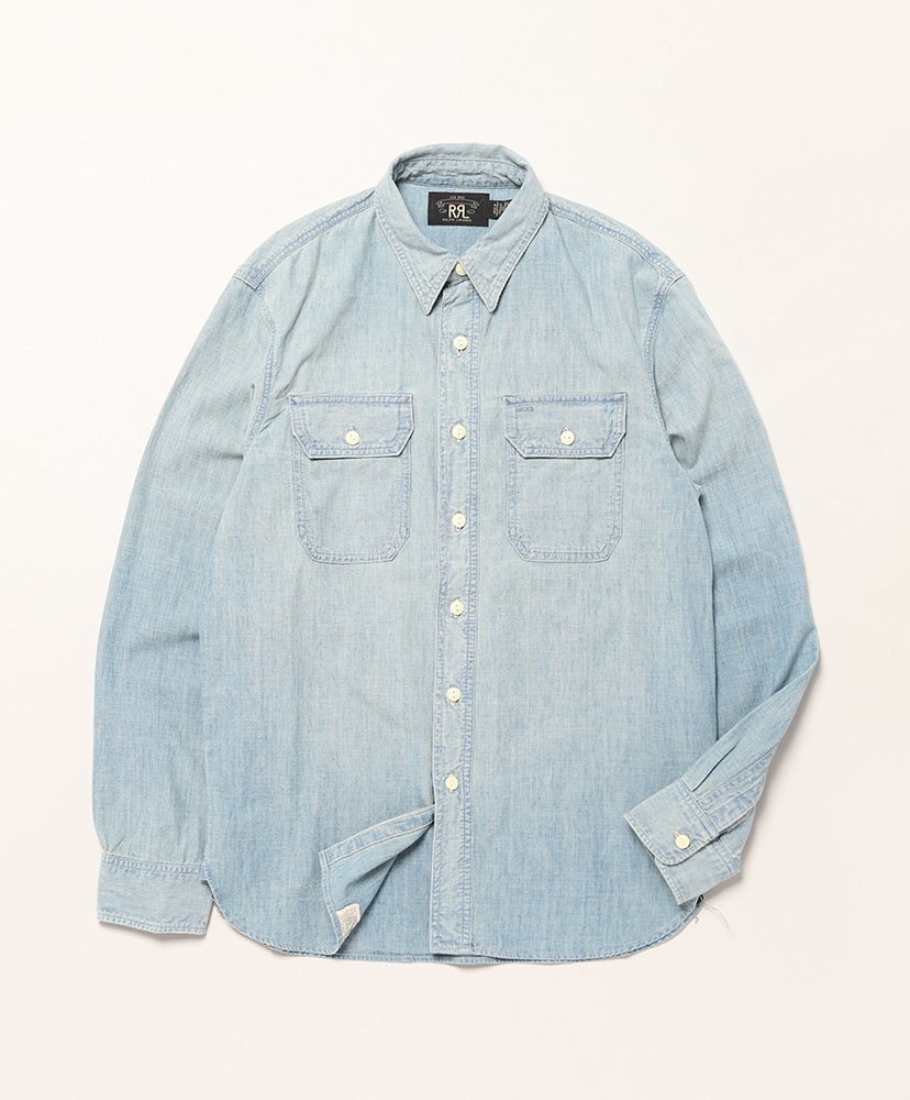 Indigo Chambray Workshirt(L(MEN) Medium Wash/ミディアムウォッシュ