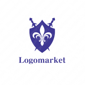 ロゴ作成デザインです。パステル工房百合の紋章の楯百合をイメージした