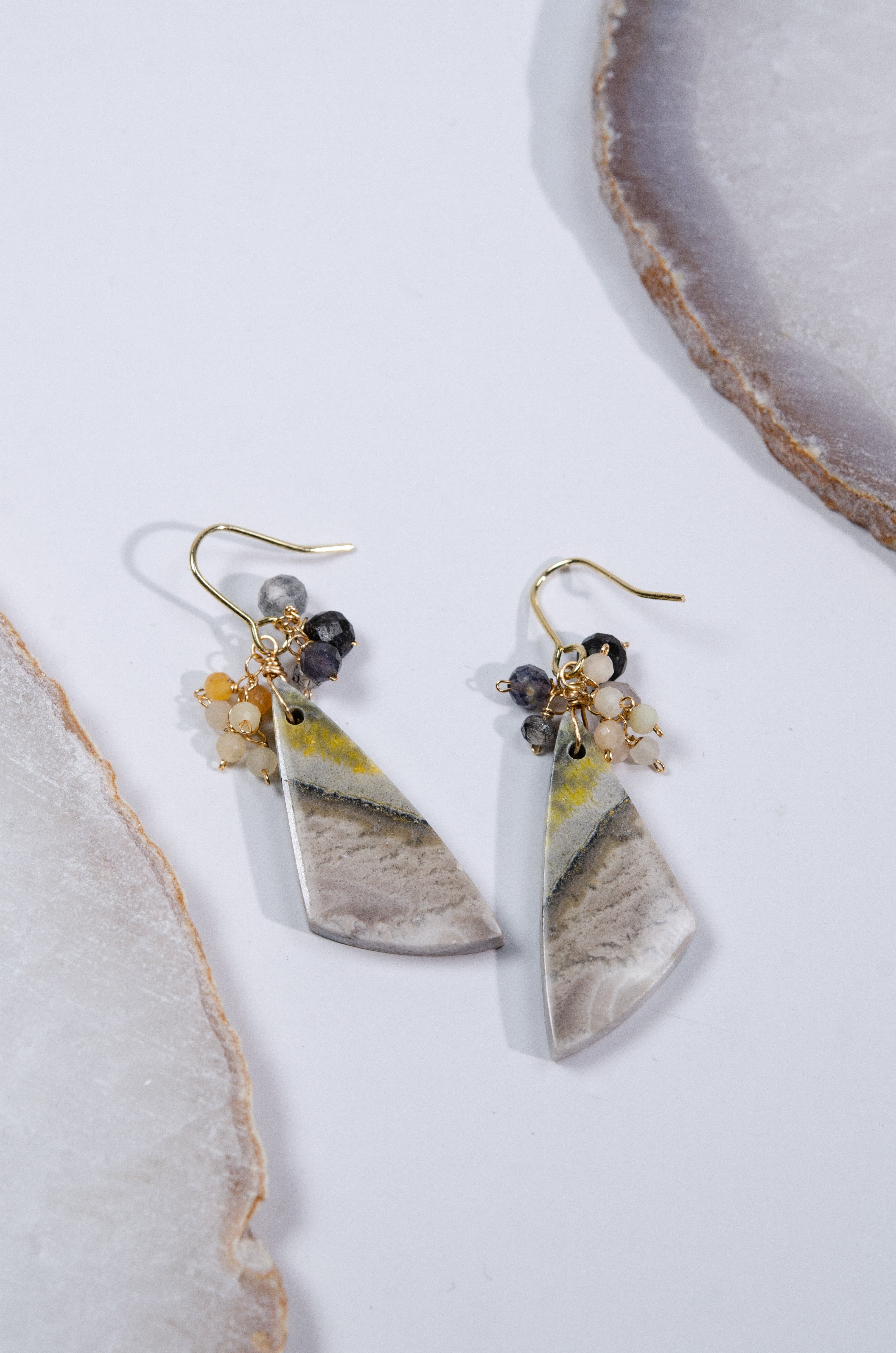 一点もの】マーブルカルサイト & フローライト | 大地のアート