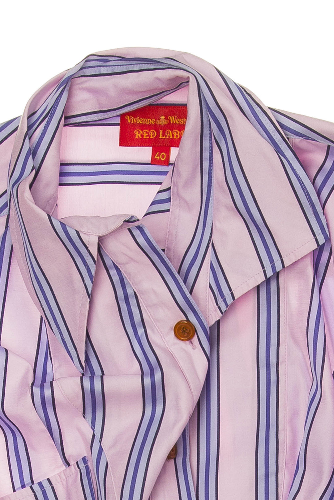 Vivienne Westwood Red Label - Pink and Lavender Striped Blouse