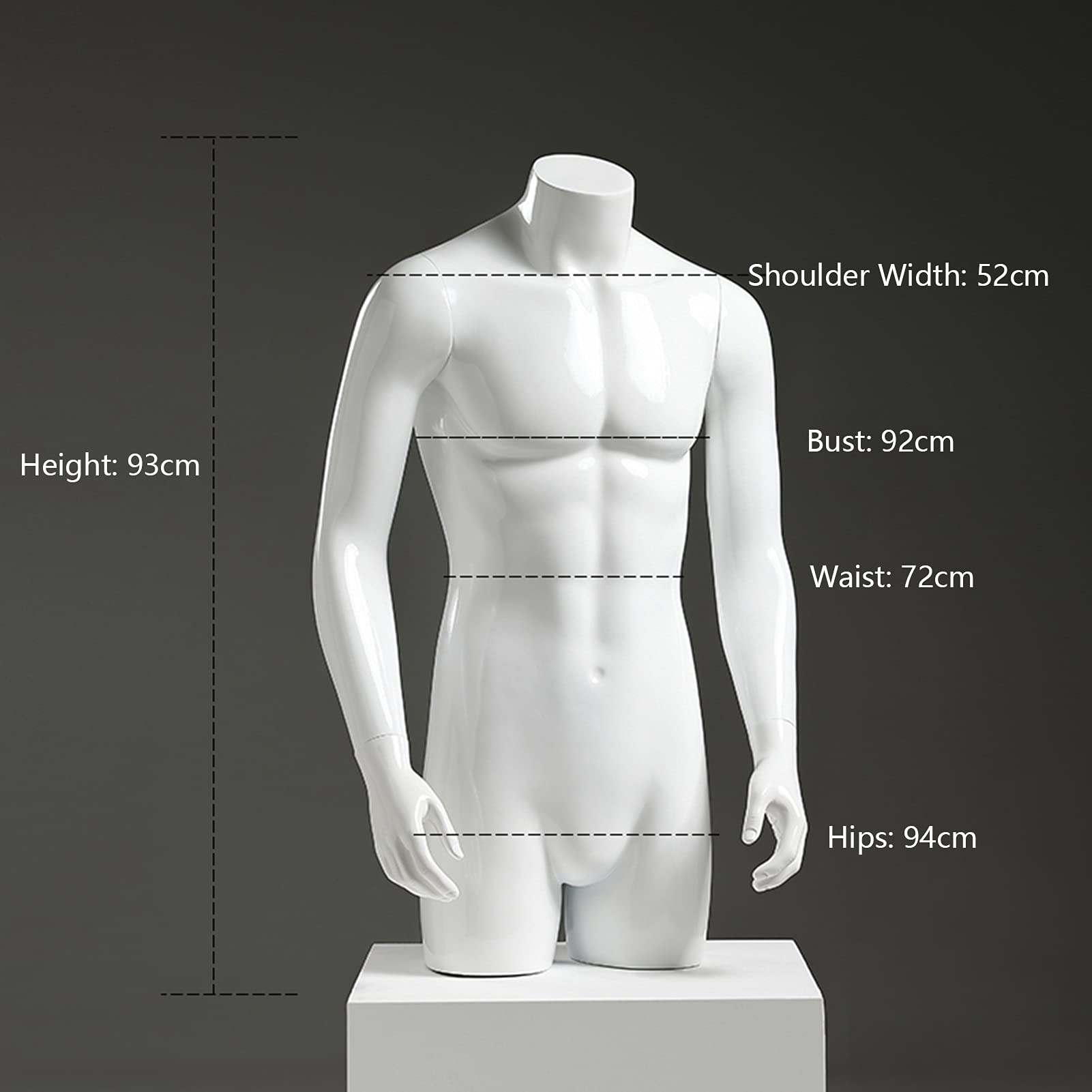 Amazon.co.jp: マネキン男性マネキンボディトルソー、下着水着