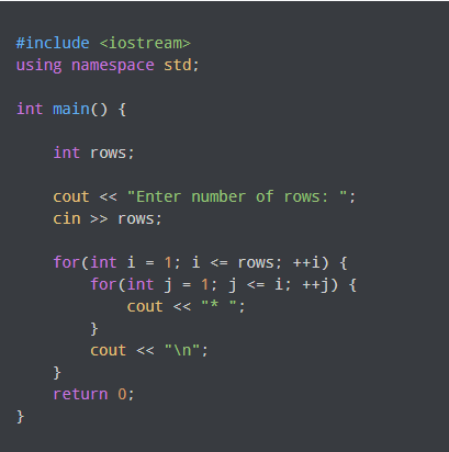 A simple program that prints a pattern of asterisks (*) | by Jimmy