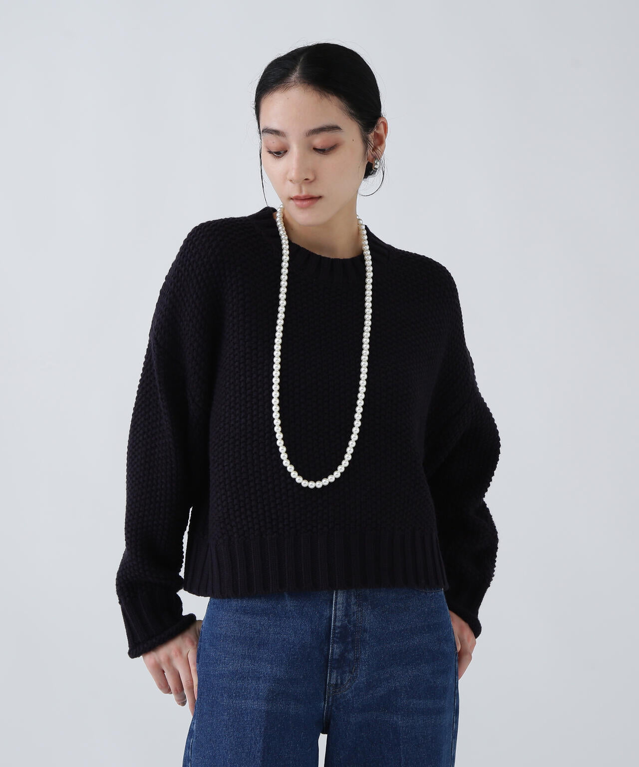 好きを着て気分が高まる】鹿の子編みエフォートレスニット | NAVYNAVY