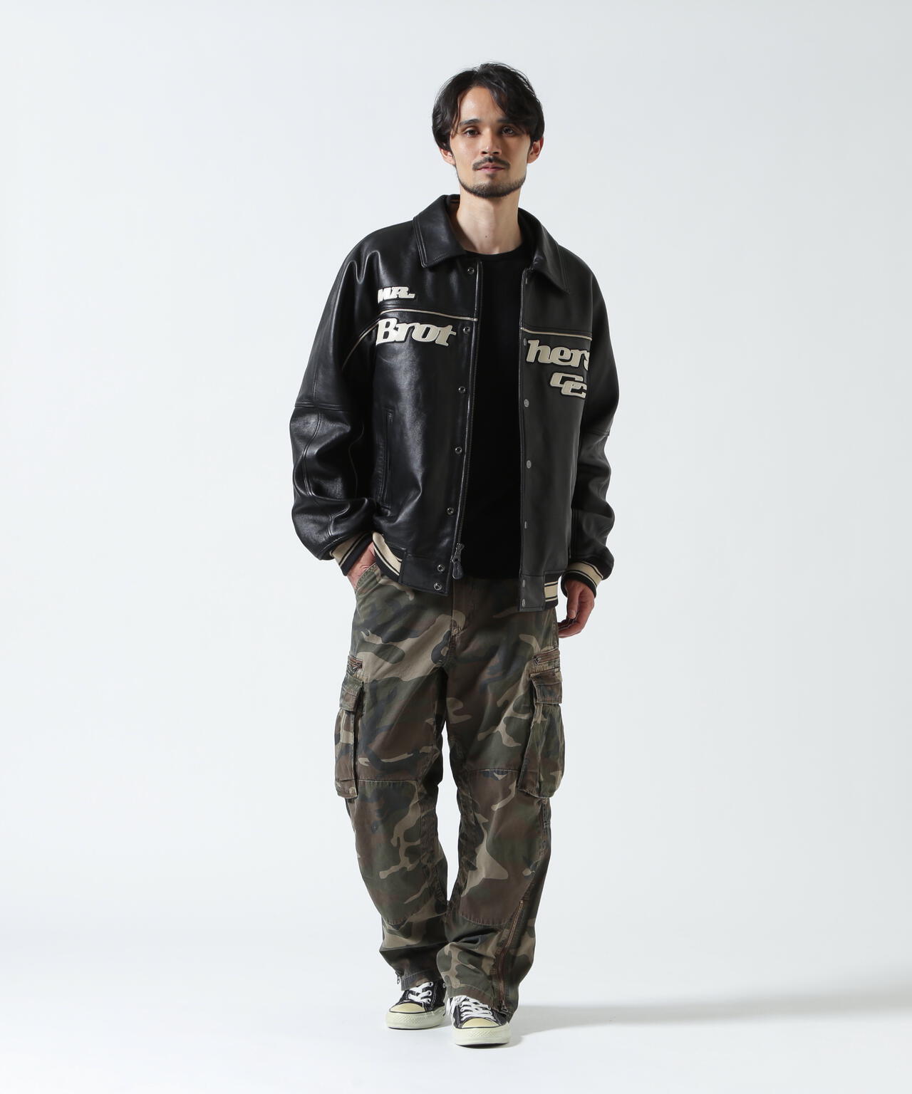 AVIREX × MR.BROTHERS CUT CLUB》VARITY LEATHER JACKET | AVIREX