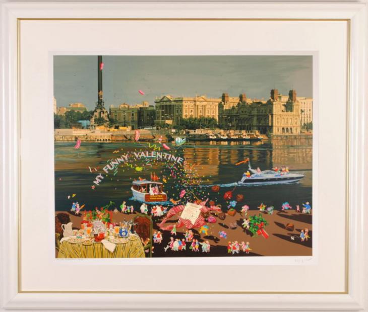 ヒロ・ヤマガタ作シルクスクリーン「スカイフェスティバル」