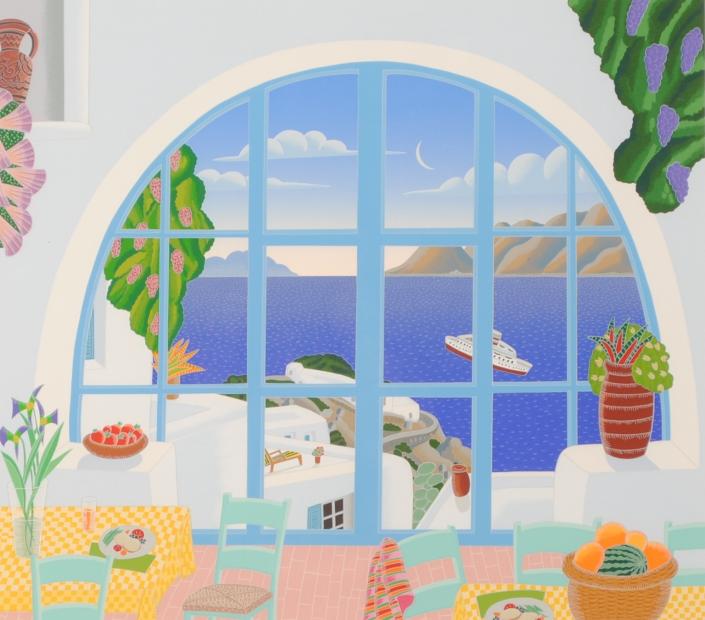 トーマス・マックナイトがシルクスクリーンの版画で制作した海の絵画