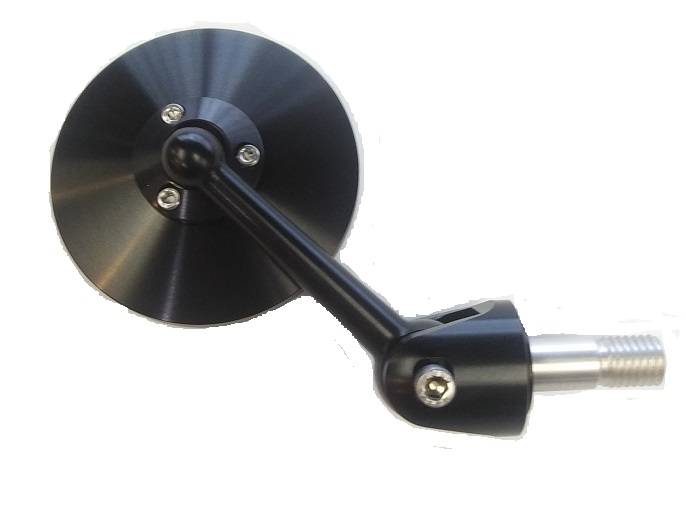 OBERON 75mm Billet Round Adjustable Bar End Mirror [OEM Bars]: BMW