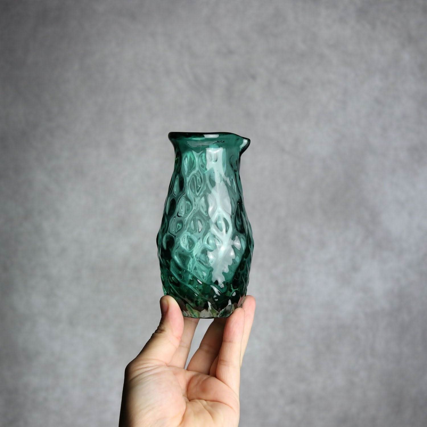 みなも徳利 グリーン 琉球ガラス ガラス工房清天｜ガラス工房 清天