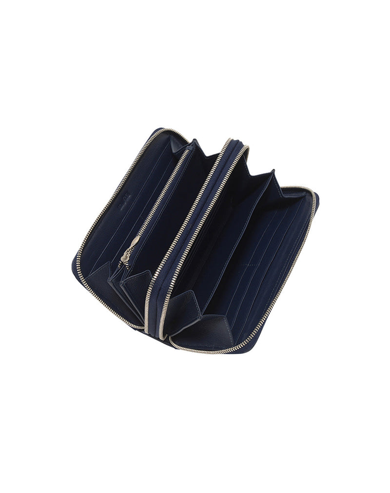ガルーシャ・イントレチャートTWIN ZIP長財布（ネイビー） – muta