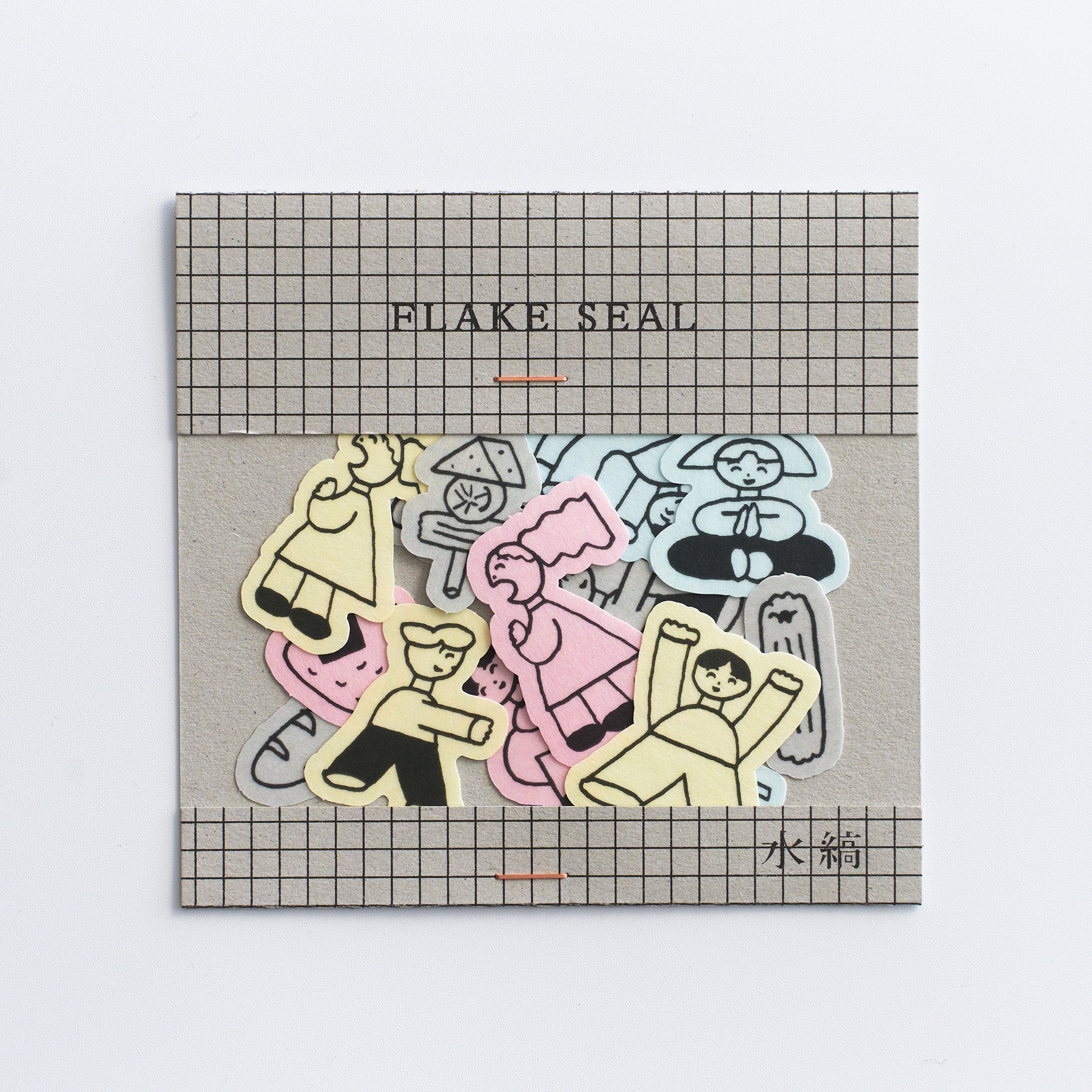 Nishiwaki Tadashi × mizushima Flake Stickers People and Food – 水縞