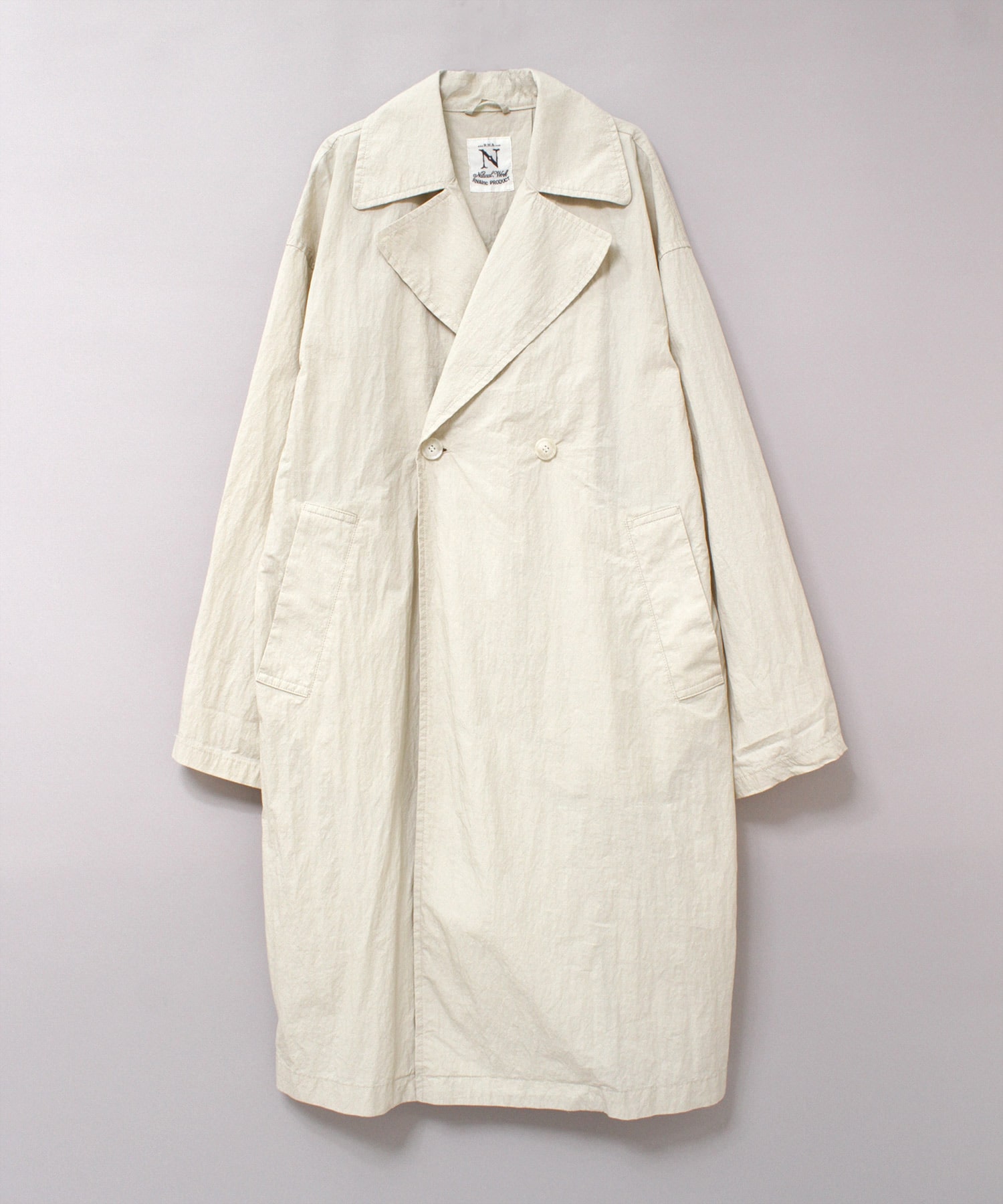 C0782 C/Nワッシャーライトオーバーコート(F チャコールグレー