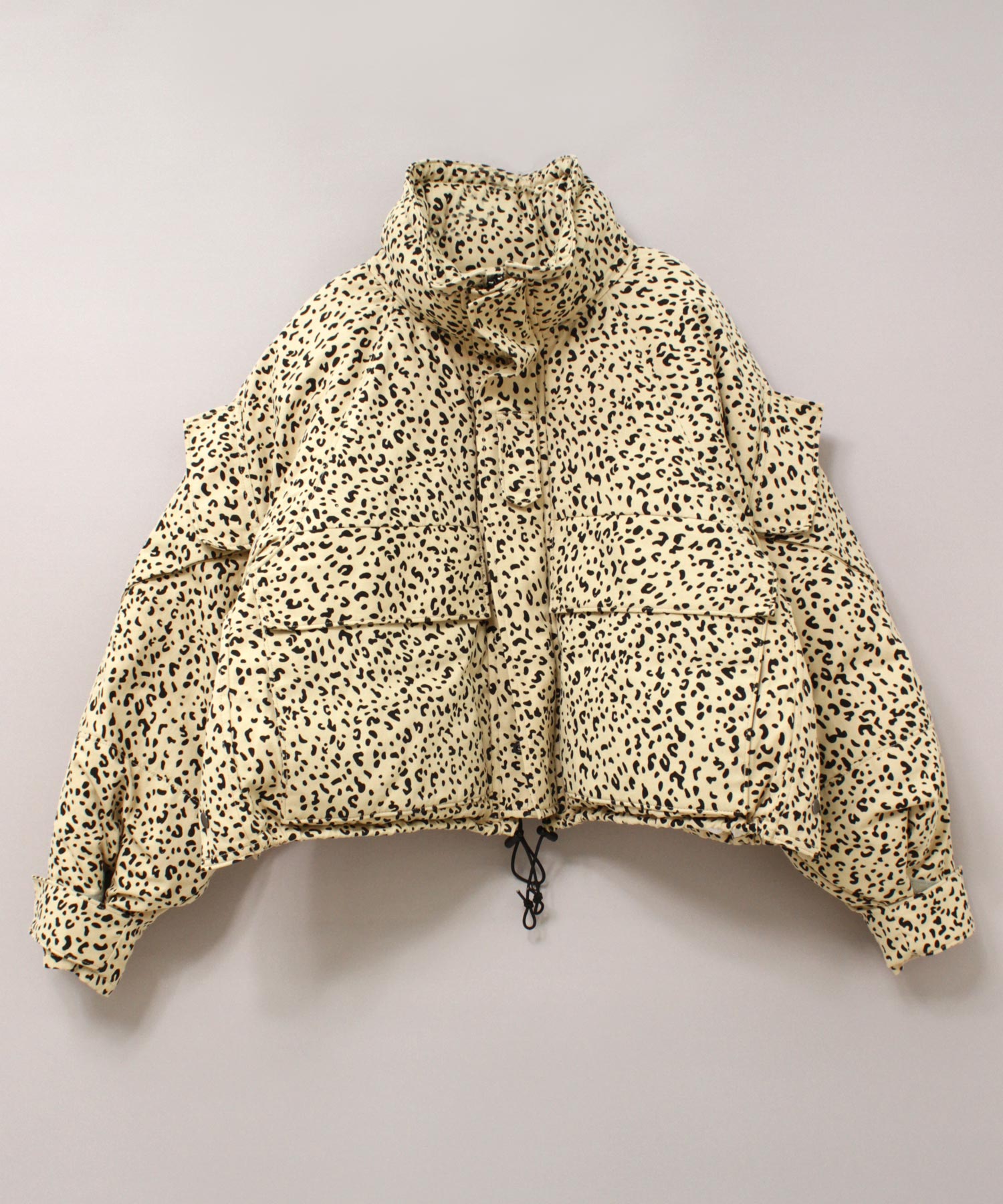 J2128 ボールパディング ショートジャケット(M ヒョウ柄): アウター