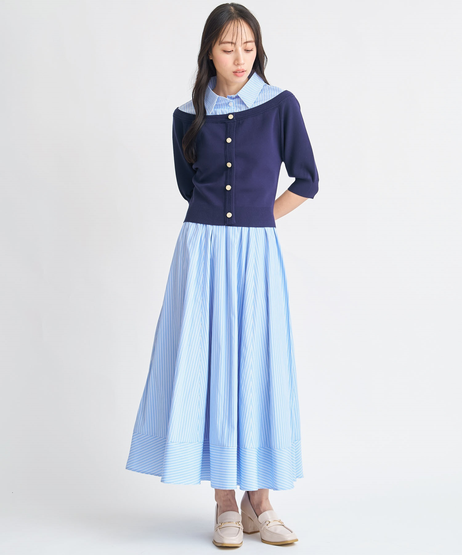 予約】ストライプフレアスカート | フレアスカート | NOELA OFFICIAL