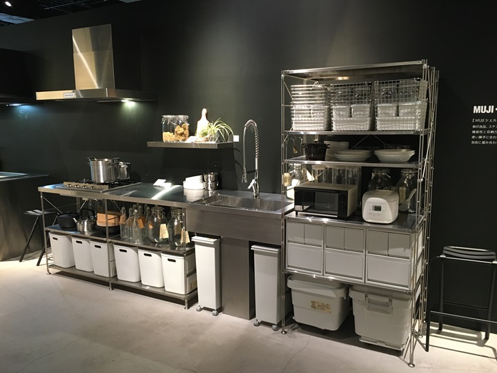 607)業務用キッチン作業台をあきらめて無印のステンレスシェルフを選ん