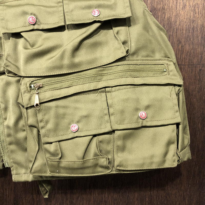 Ideal Vintage Fishing Vest Green XL Deadstock アイディール 社