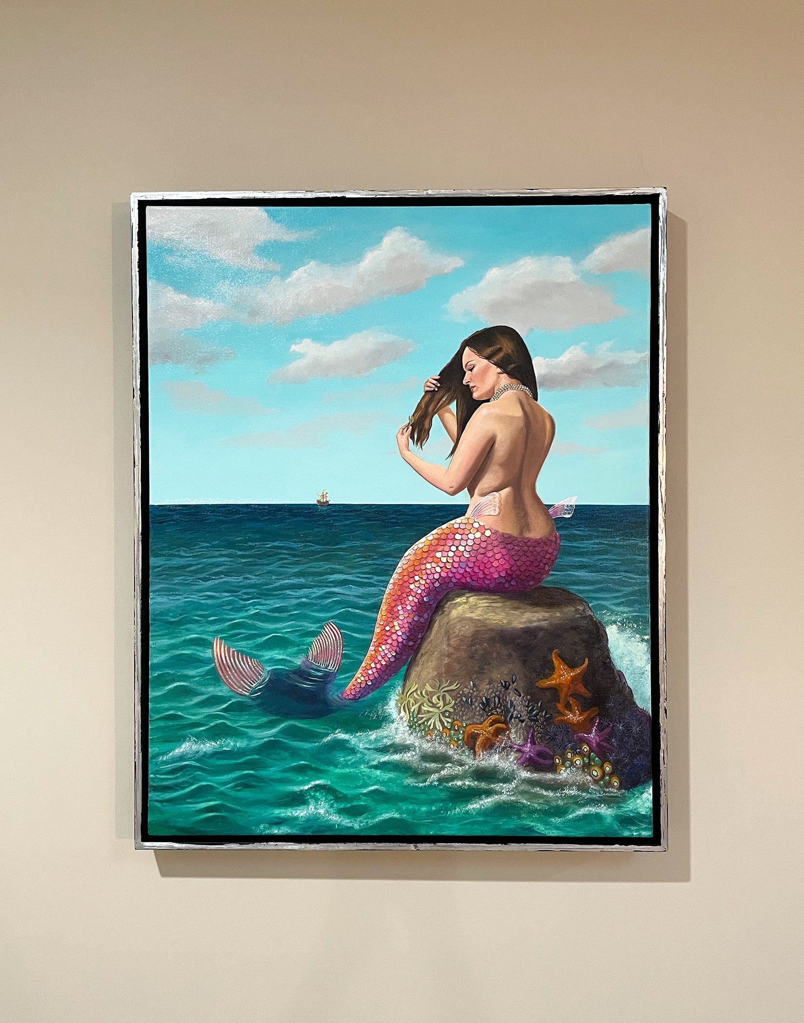 Delphinia - original oil painting - Olivia Beaumont Fine Art