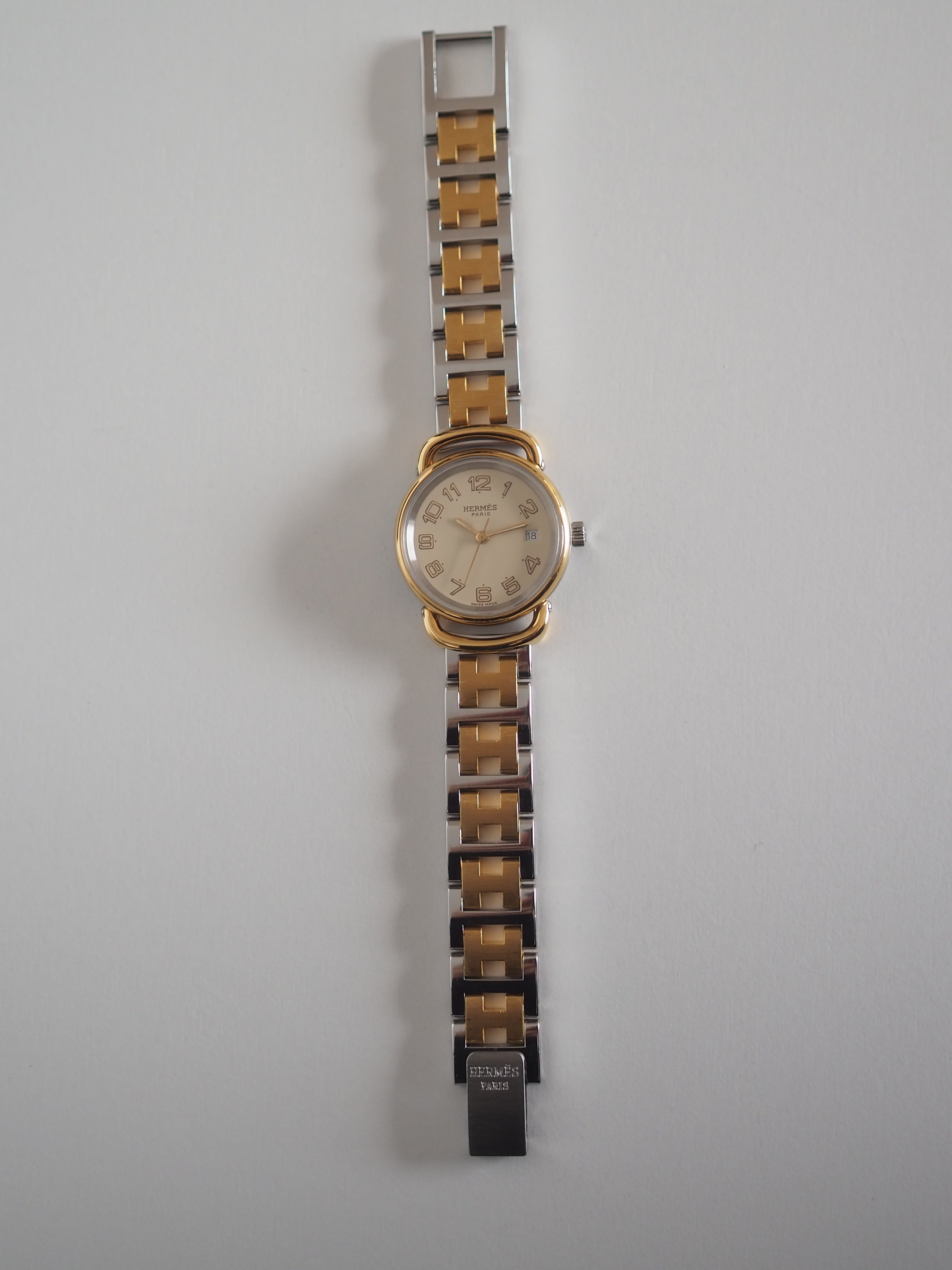 HERMES エルメス プルマン ウォッチ 腕時計 レディース コンビ