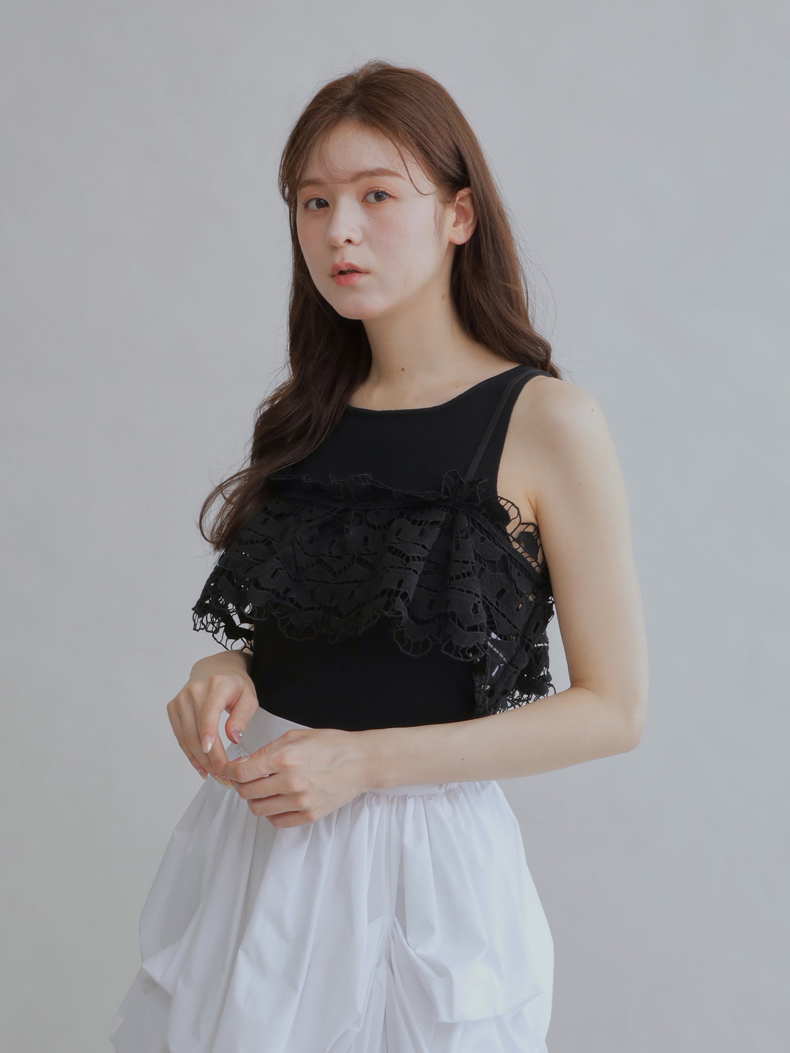 スカラップレースビスチェセット