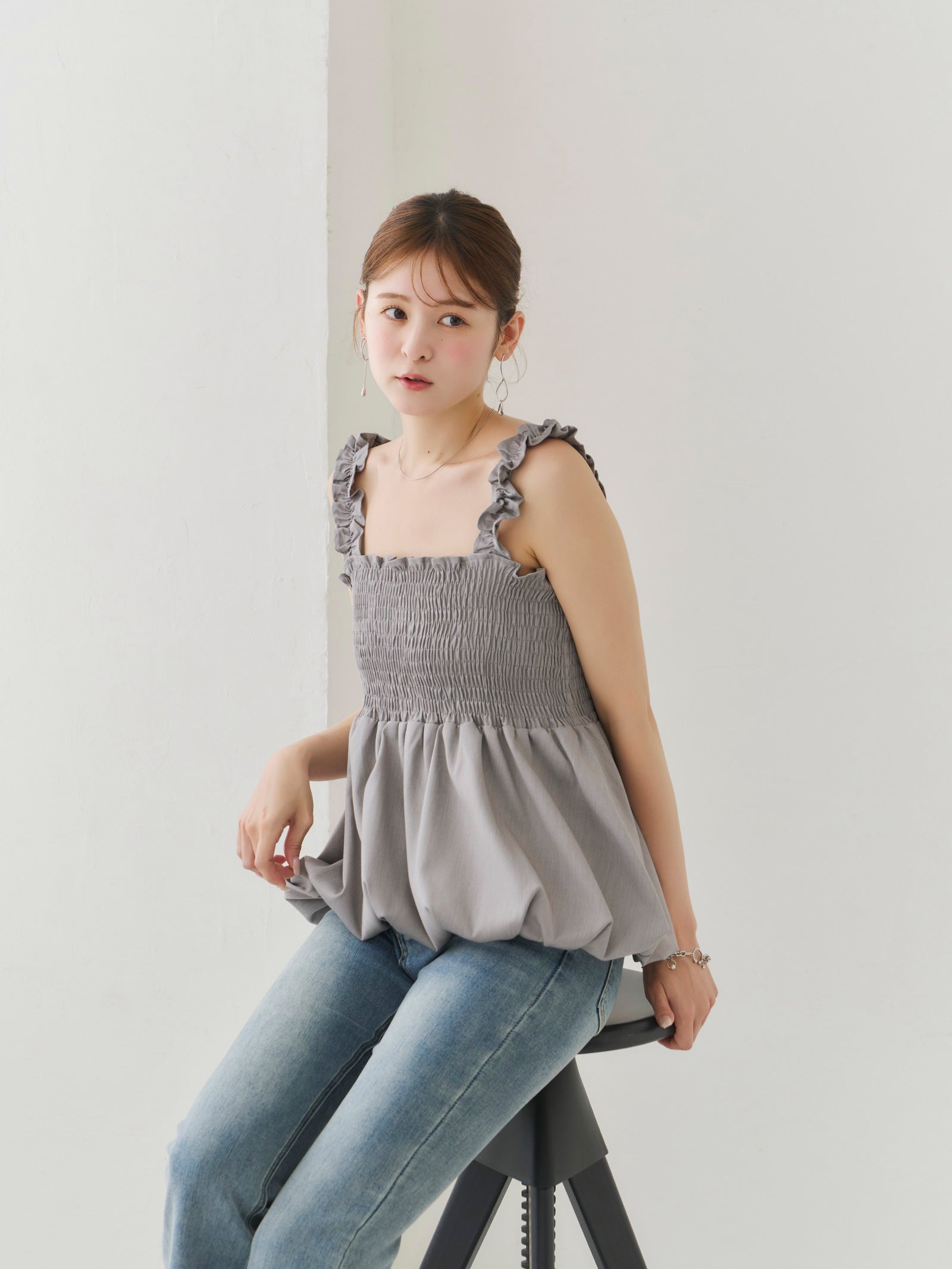 ペプラムバルーンビスチェ[セットアップ可能]