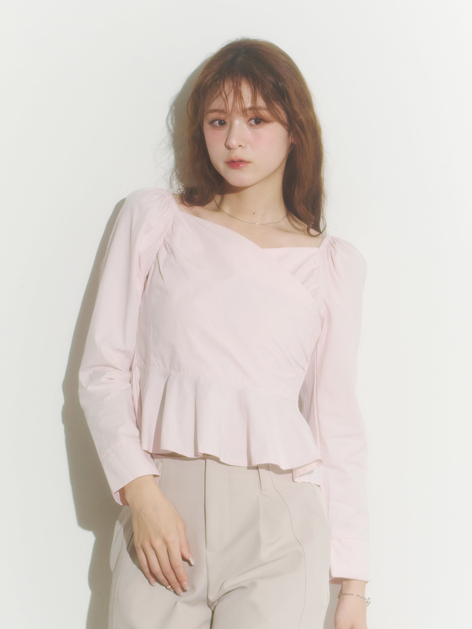 カシュクールシャツブラウス