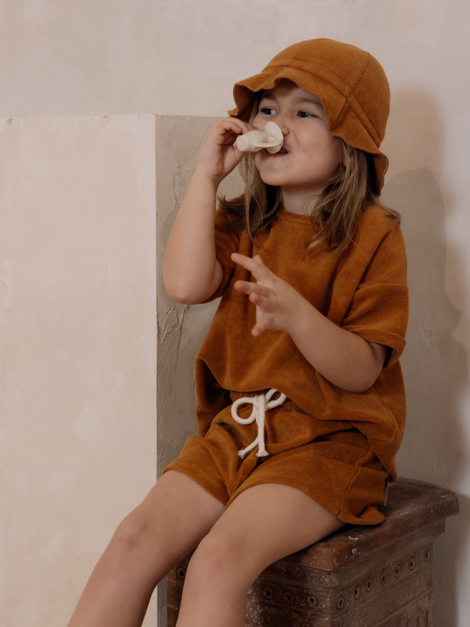 Terracotta Terry Sun Hat | Organic Zoo