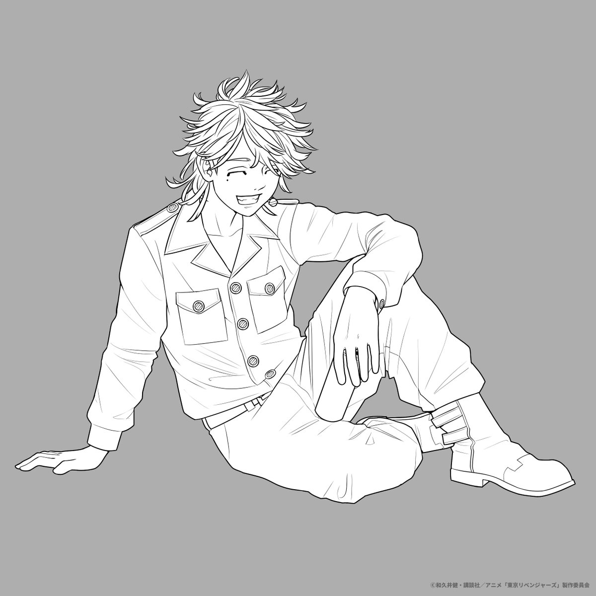 🔥線画公開🔥 本日は #一虎パズリベ衣装 で決定した東京卍會特攻服を着