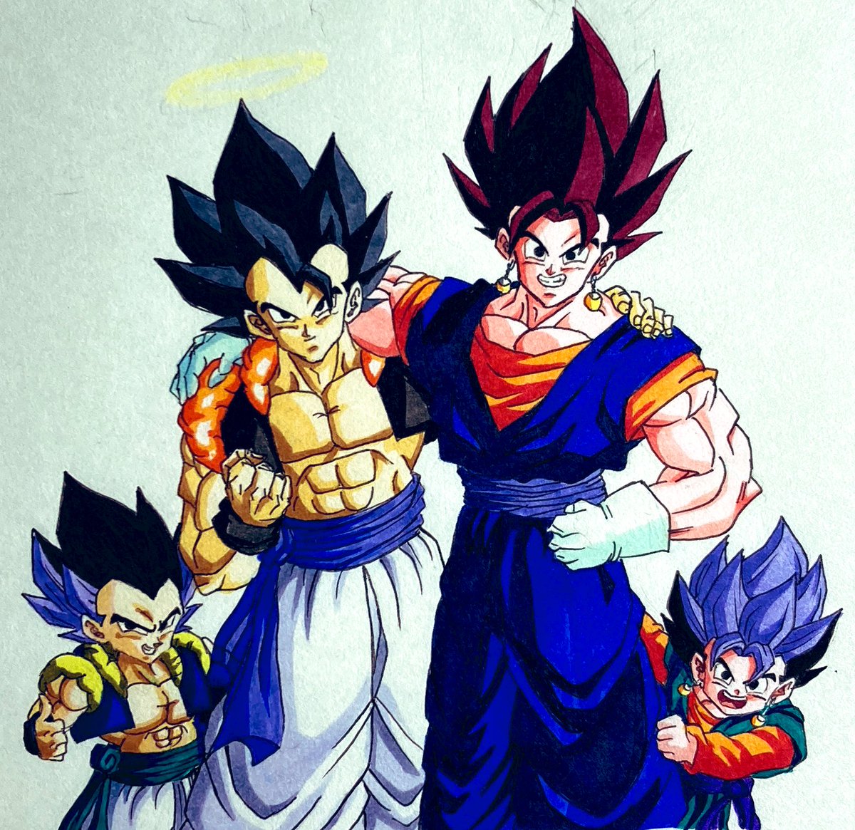 ゴテンクス ゴジータ トランテン ベジット #ドラゴンボール #イラスト