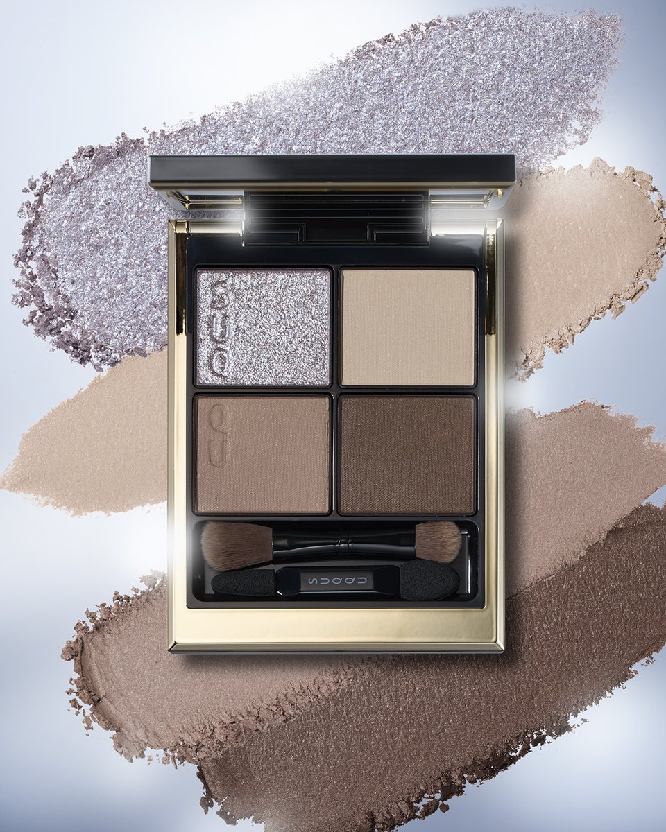 深みのあるグレージュに青みを感じさせるブラウンをセットした、クール