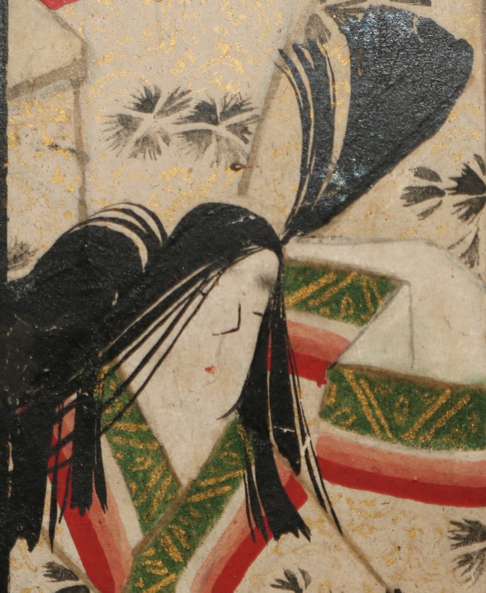 いずれも俵屋宗達工房で描かれた物語図ですが、顔貌に注目すると、顔と