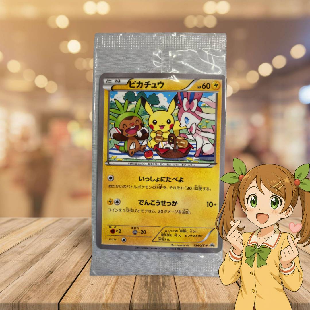 ポケモンカード ピカチュウ いっしょにたべよ 未開封 美品 154/XY-P
