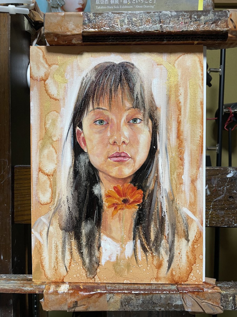 油絵F4号。作業時間は6時間ほど。アラプリマ。