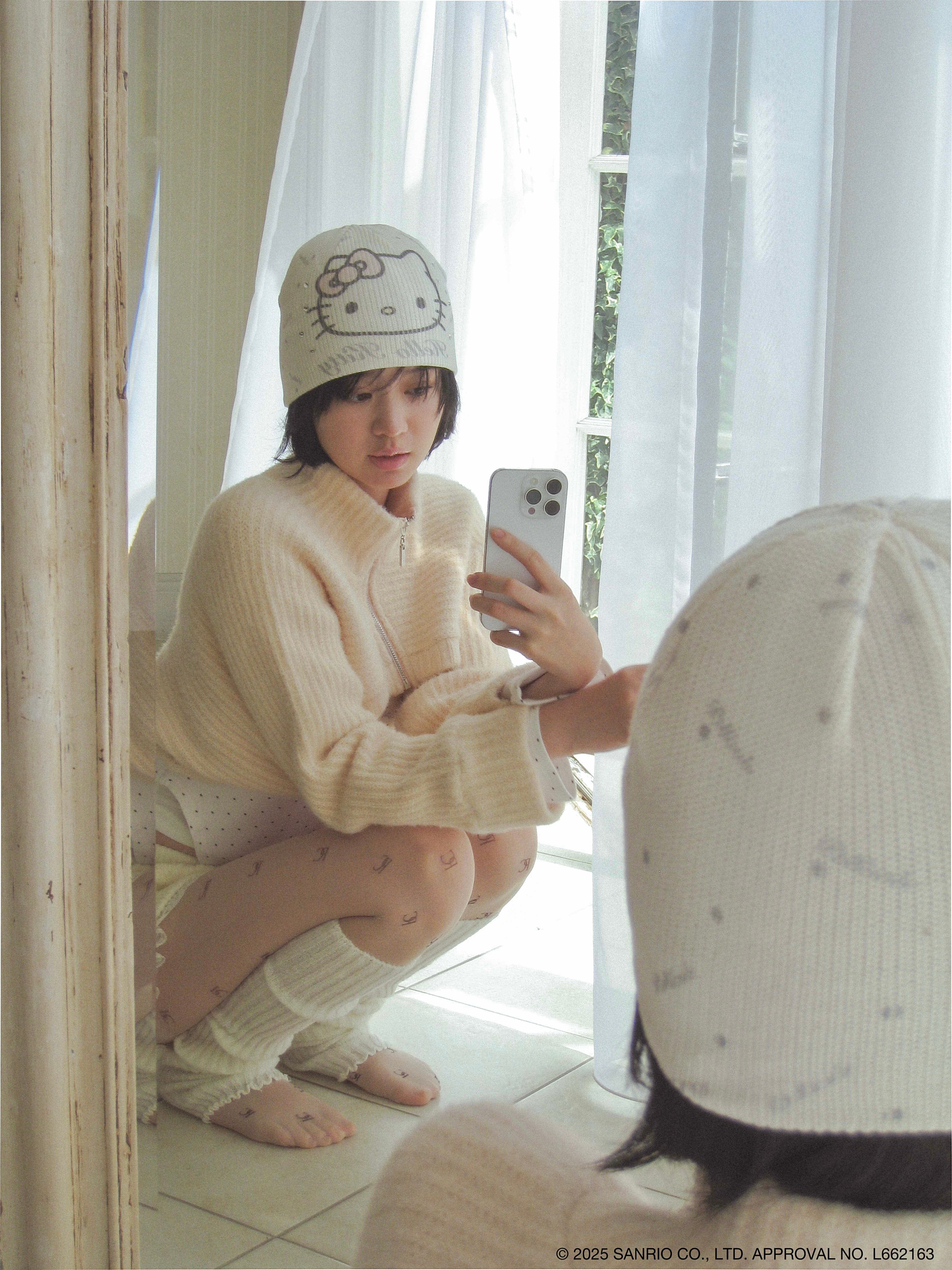 HELLO KITTY doodle beanie｜PELLICULE | ぺリキュール