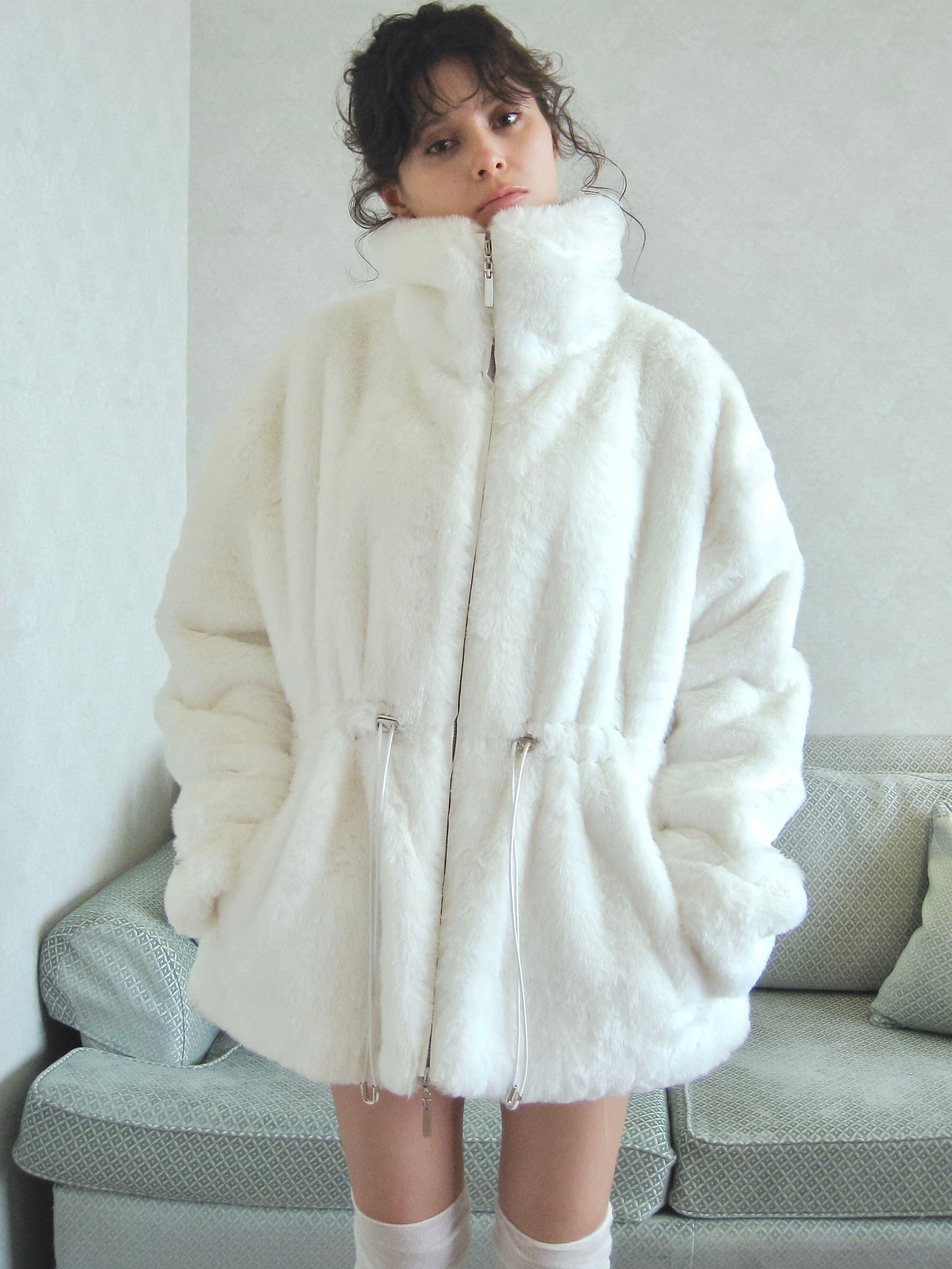 plump fur zip coat｜PELLICULE | ぺリキュール