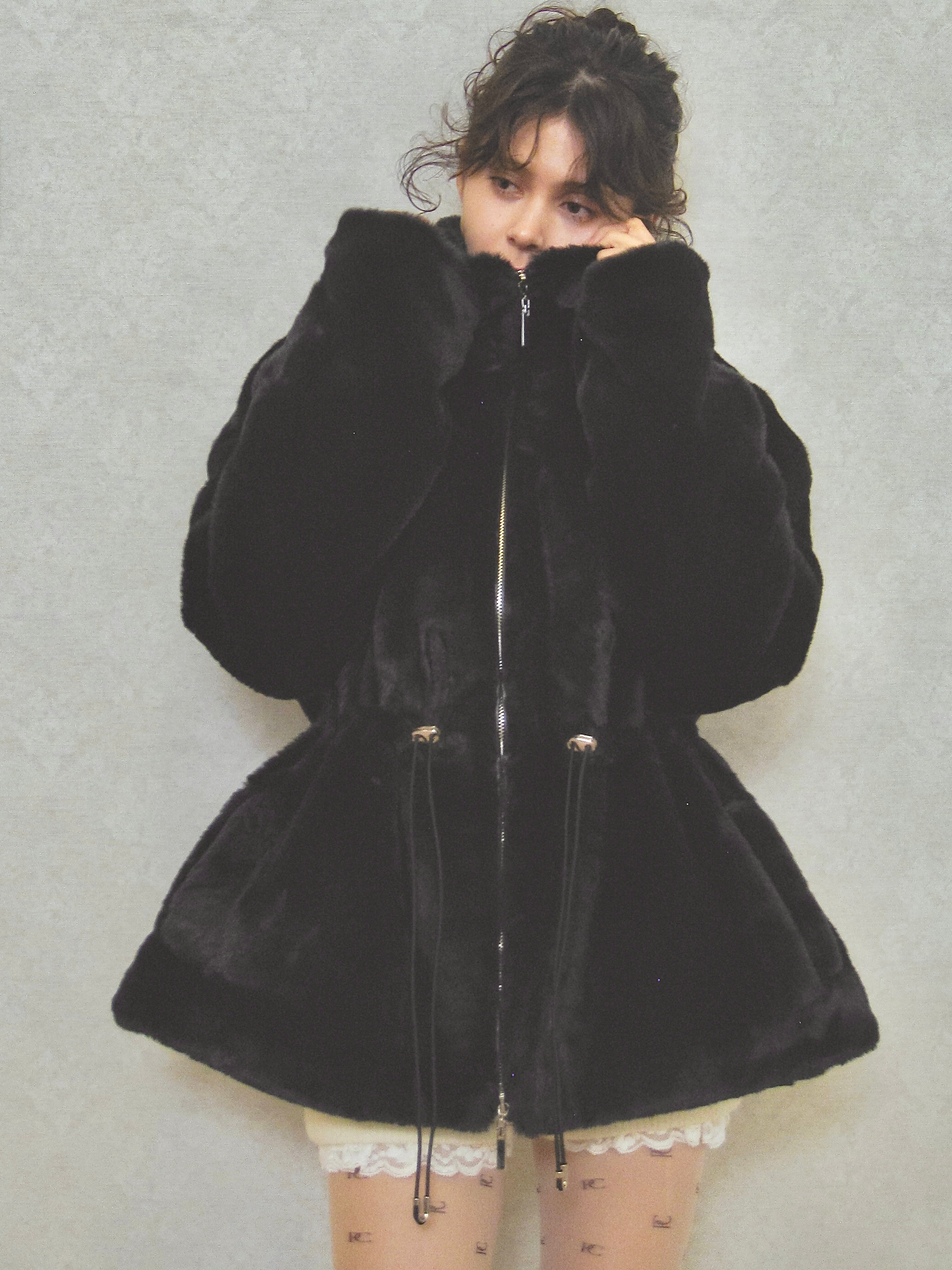 plump fur zip coat｜PELLICULE | ぺリキュール