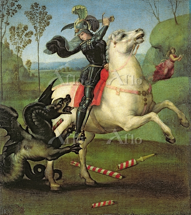 ラファエロ 「聖ゲオルギウスと竜」 [72000]のアート作品 - アフロ