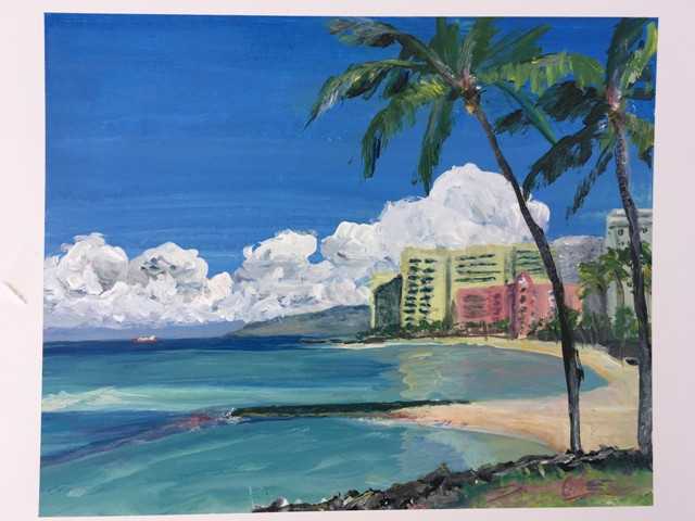 Plein Air Paint ロイヤルハワイアン（アクリル画） - ハワイ生活のブログ