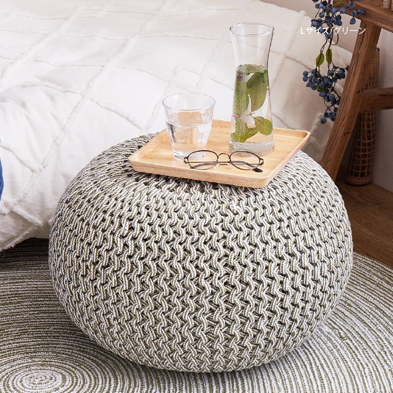 プフ スツール クッション ラウンドクッション ブレイドLサイズ 円形