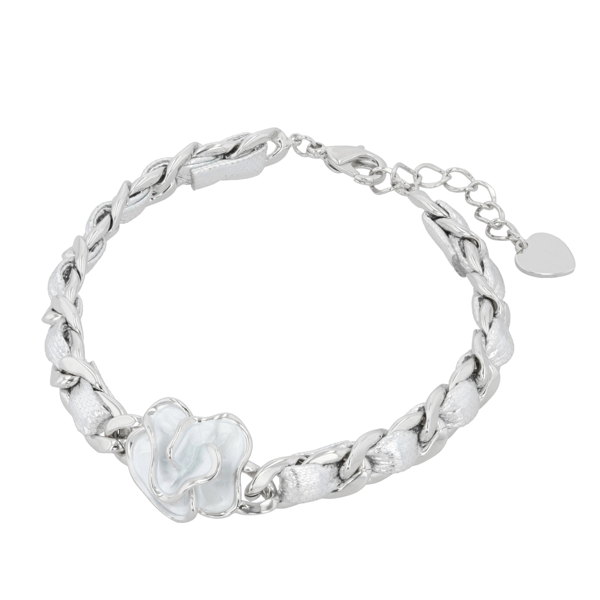 JinkaNezu フラワー&インターレースチェーン ブレスレット ジンカネヅ