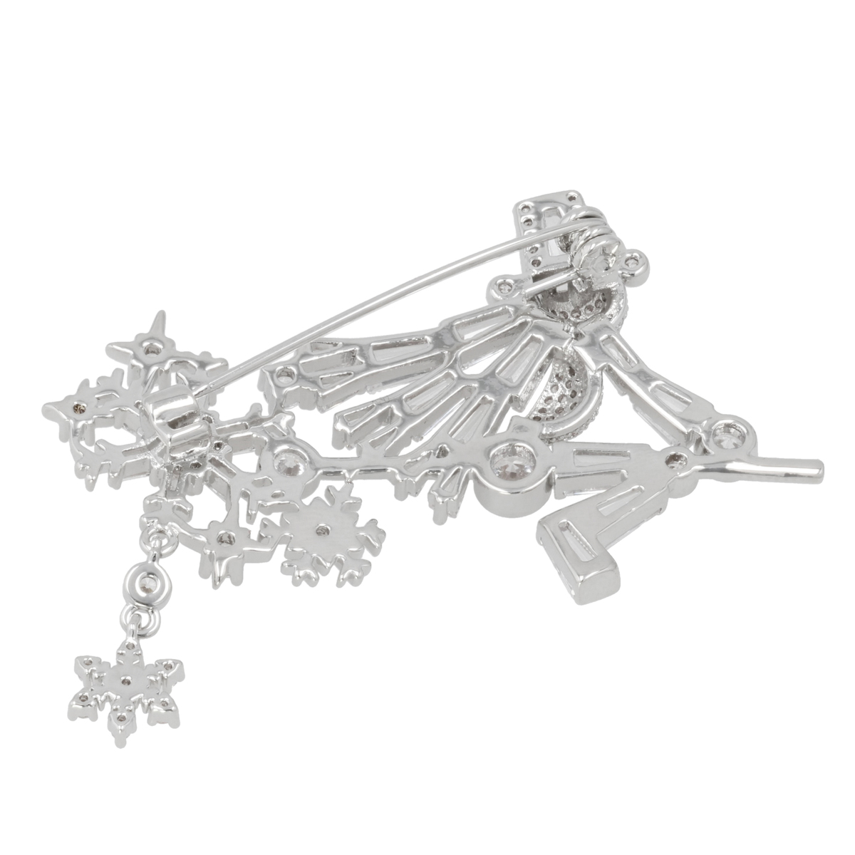 Jinka Nezu キュービックジルコニア スノーウィッチ ブローチ