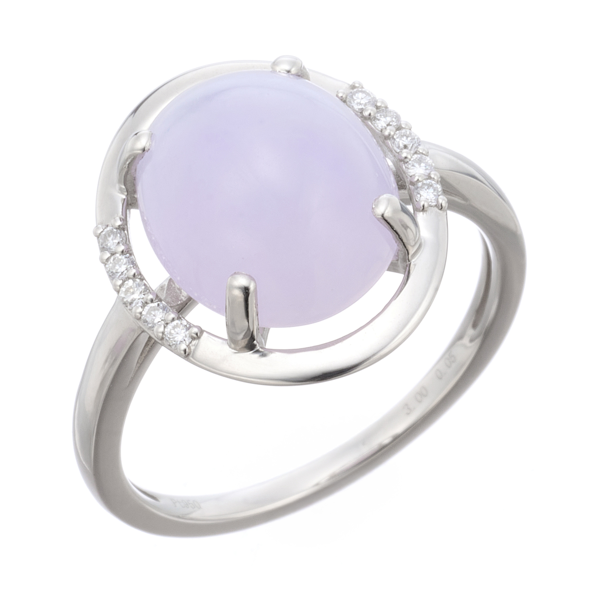 ラベンダー翡翠 PT950 リング 3.0ctUP ジュエルディオーネ（JewelDione