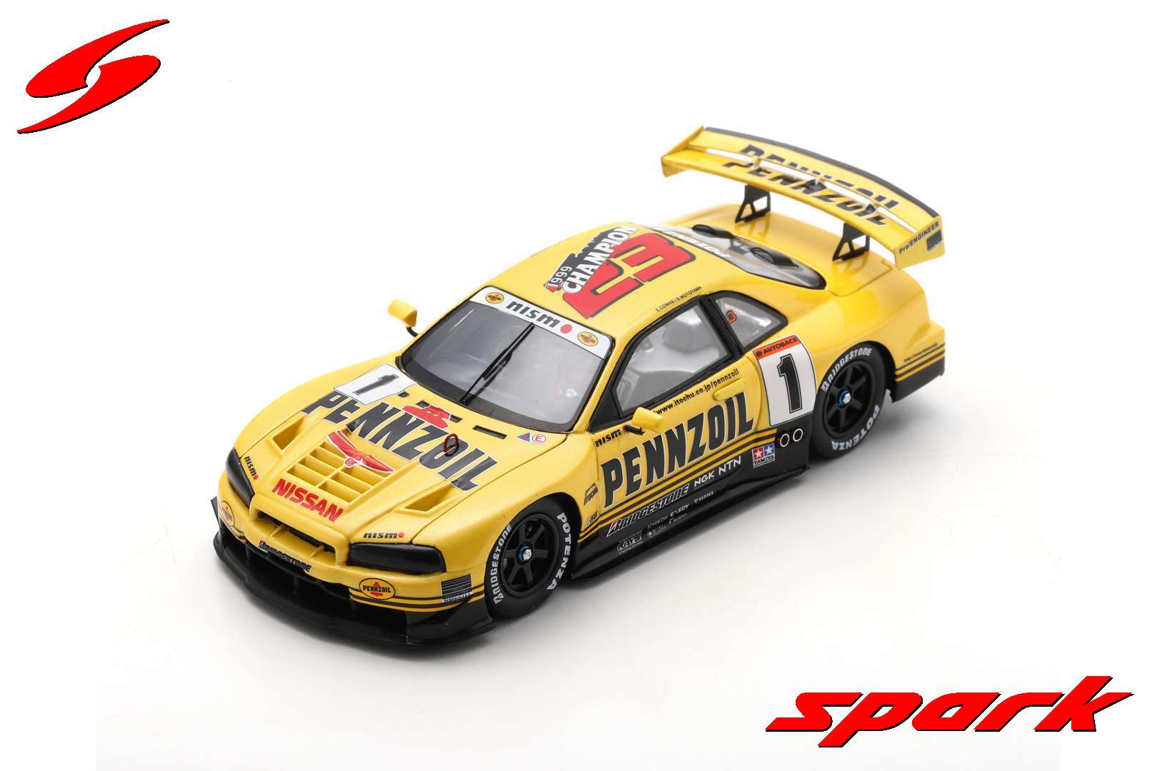 ミニカー エブロ 1⁄43 PENNZOIL NISMO GT-R JGTC GT500 1999