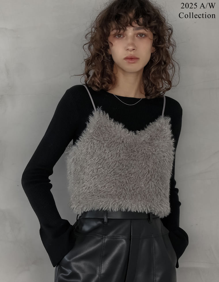 チベットラムフェイクファービスチェ - トップス通販 | 人気レディース